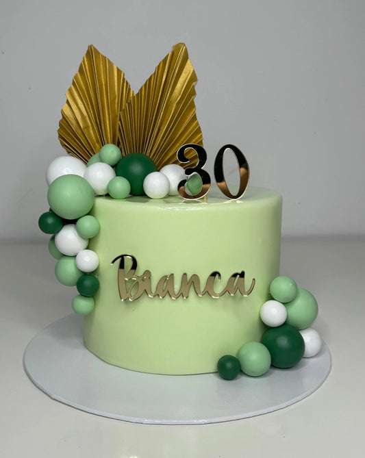 Green Pop Celebration Number - Dummy Cake