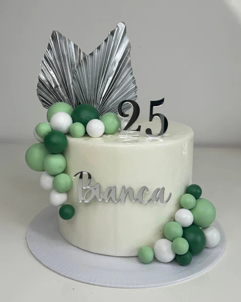 Green Pop Celebration Number - Dummy Cake